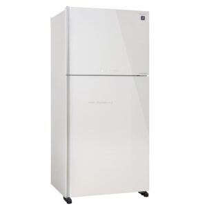 מקרר מקפיא עליון 2 דלתות Sharp SJ-4650W שארפ 517 ליטר זכוכית לבן עם פיקוד שבת - יבואן רשמי
