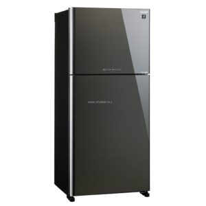 מקרר מקפיא עליון 2 דלתות Sharp SJ-4650DS שארפ 517 ליטר זכוכית דארק סילבר עם פיקוד שבת - יבואן רשמי