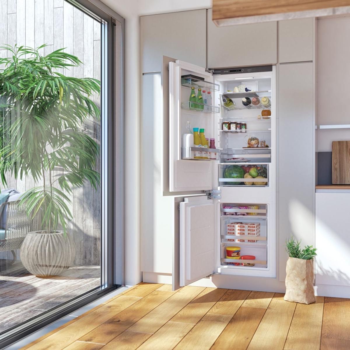 מקרר מקפיא תחתון אינטגרלי כפול ברוחב 120 ס״מ Gorenje דגם NRKI2181A1 – תמונה 12