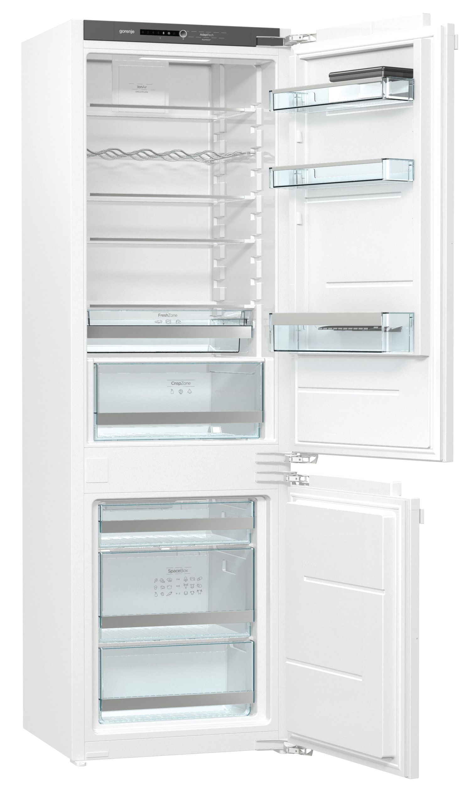 מקרר מקפיא תחתון אינטגרלי כפול ברוחב 120 ס״מ Gorenje דגם NRKI2181A1 – תמונה 2