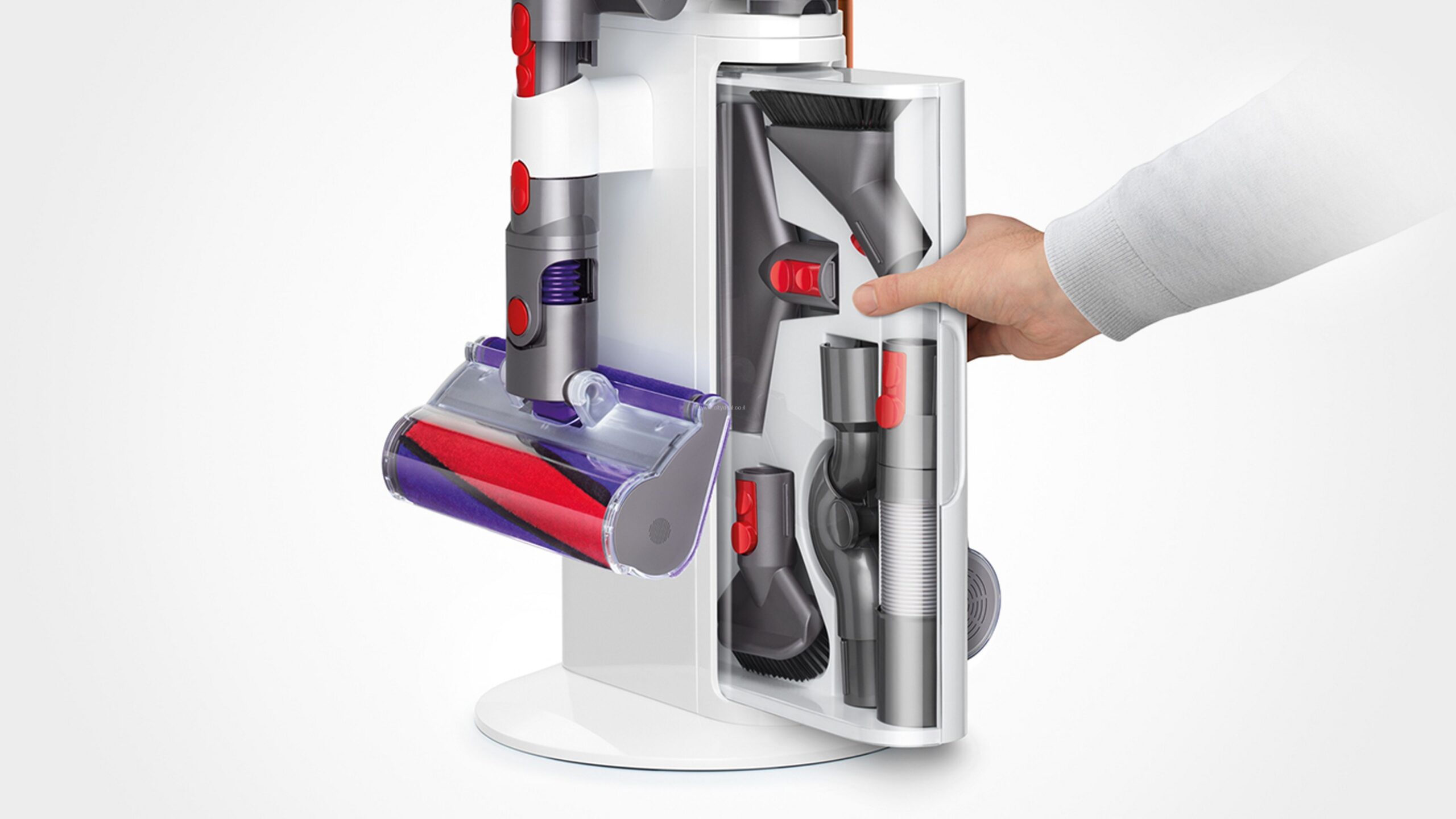 תחנת עגינה ואחסון Dyson דגם V10dok + סט אביזרים משלוח מהיר – תמונה 3