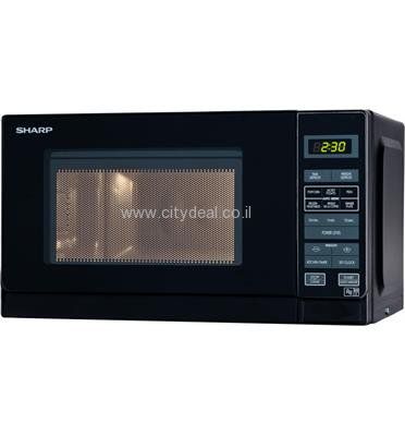 Sharp R-209 – מיקרוגל דיגיטלי 20 ליטר ו־800W צבע שחור | יבואן רשמי-משלוח מהיר