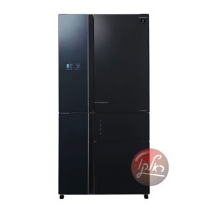 מקרר 5 דלתות Sharp SJ-9731 – 661 ליטר מהדרין עם PLASMACLUSTER וחלל ענק ללא מחיצה זכוכית שחורה | יבואן רשמי