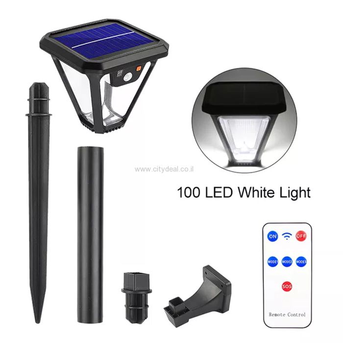 תאורת גינה סולארית 5W 2400Mah 3000K דגם RLO-830