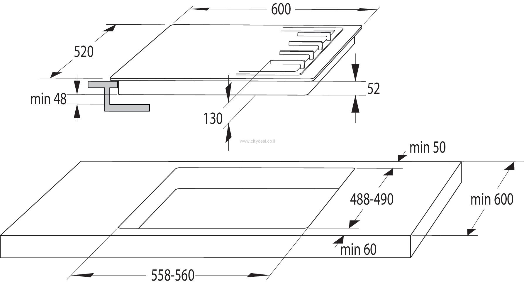 כיריים גז Gorenje דגם GW6D42CLI – תמונה 5