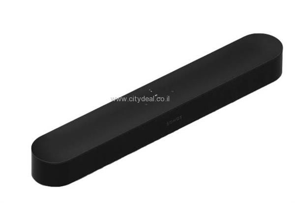 מקרן קול Sonos Beam Gen 2 עם Dolby Atmos חכם וקומפקטי לסלון צבע שחור | יבואן רשמי-משלוח מהיר