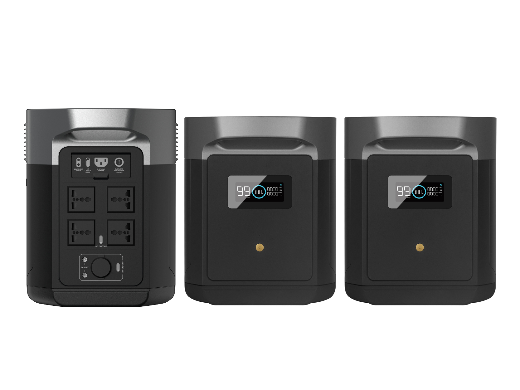 תחנת כח ניידת EcoFlow דגם DELTA 2000MAX +2 EXTRA BATTERIES יבואן רשמי