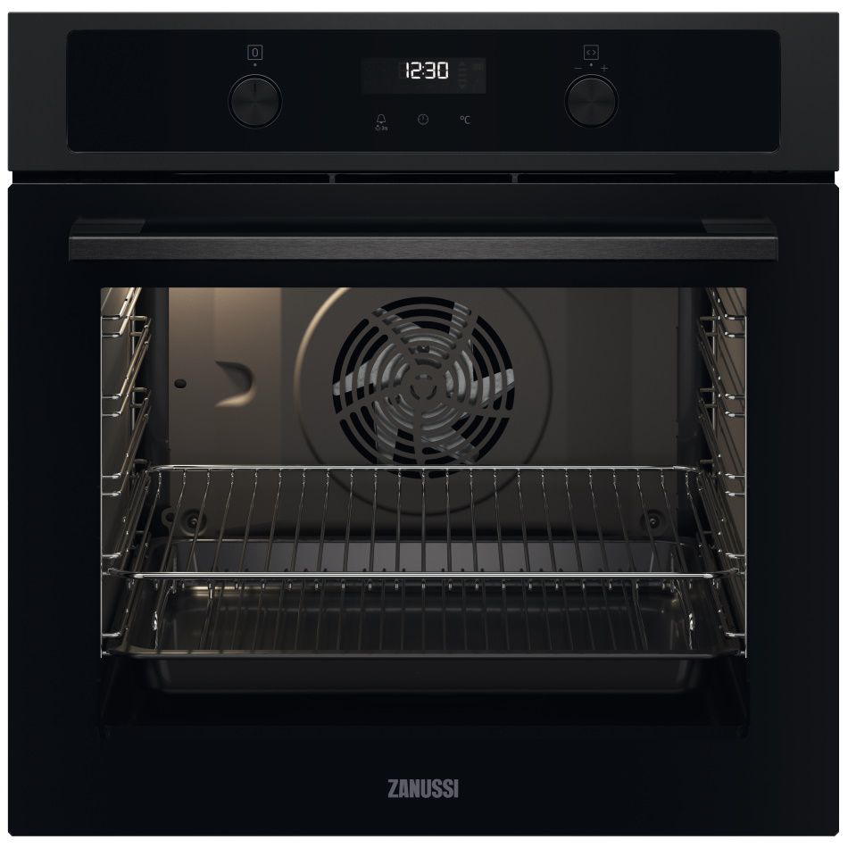 Zanussi ZOPKD7K1A- תנור בנוי פירולוטי 75 ליטר שחור זנוסי יבואן רשמי