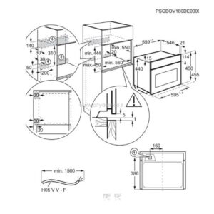 תנור בנוי משולב מיקרוגל Zanussi ZVENM7X1 43 ליטר, גובה 45 ס״מ | יבואן רשמי