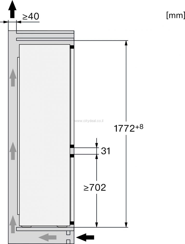 מקרר מקפיא תחתון Miele KFN 7714 F 254 ליטר מילה – תמונה 5