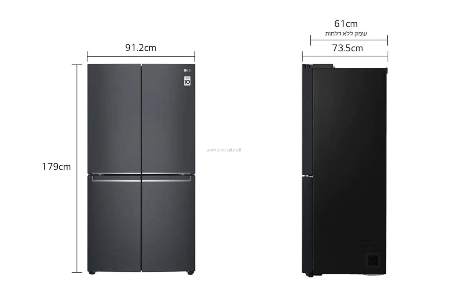 מקרר מקפיא תחתון LG GR-B718MB יבואן רשמי – תמונה 7