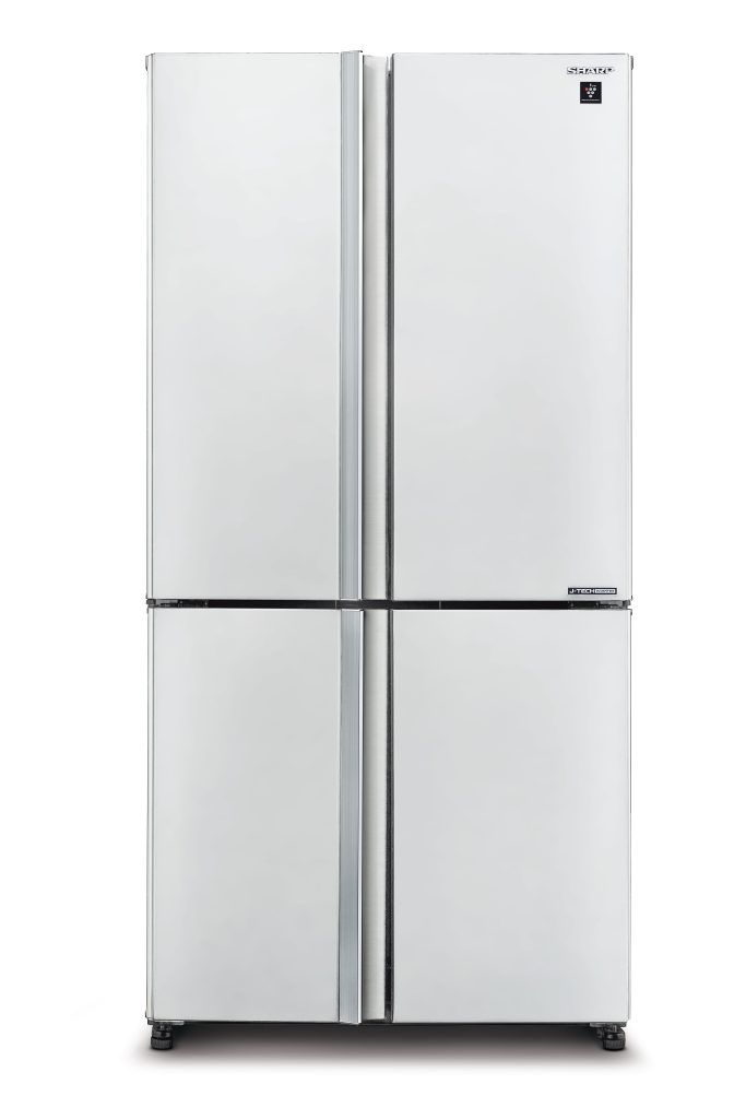מקרר 4 דלתות מקפיא תחתון Sharp SJ-8950W שארפ 578 ליטר אינוורטר No Frost לבן עם פיקוד שבת - יבואן רשמי