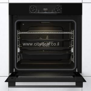 תנור אפייה בנוי פירוליטי 77 ל׳ Gorenje BPS6737E14BG | 360° MultiFlow | זכוכית שחורה | – תמונה 2