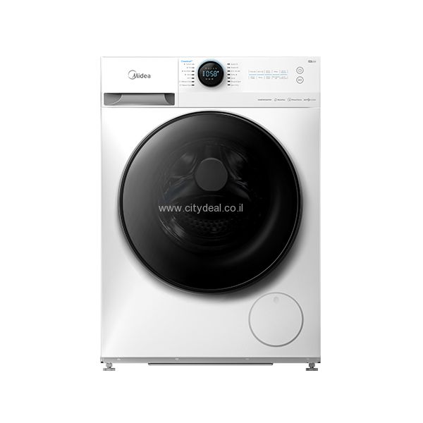מכונת כביסה 9 ק״ג Midea MF200W90WBW עם WiFi, אדים ומנוע אינוורטר | יבואן רשמי