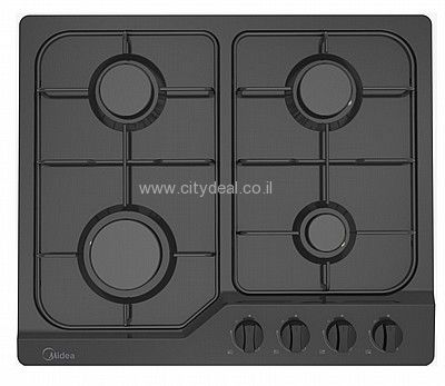 כיריים גז MIDEA 60SJ401 – עם 4 להבות בגימור שחור 60 ס״מ | יבואן רשמי-משלוח מהיר