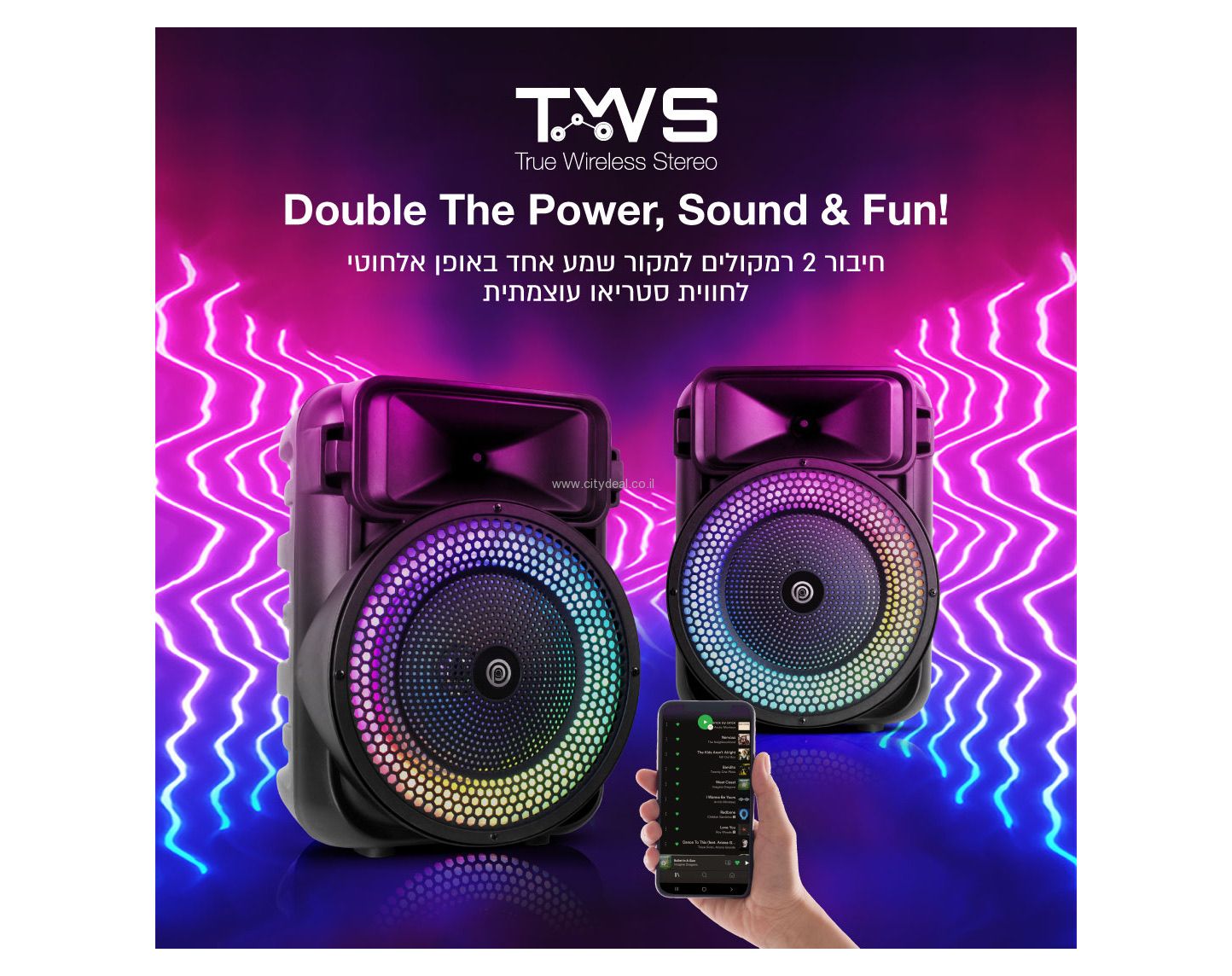 בידורית קריוקי ניידת דגם WOMB-108 מבית PURE ACOUSTICS יבואן רשמי – תמונה 4