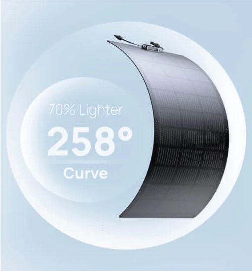 פאנל סולארי גמיש EcoFlow 100W – פתרון טעינה סולארי קל וגמיש למשטחים מעוגלים | יבואן רשמי-משלוח מהיר – תמונה 4