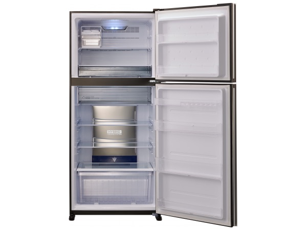 מקרר מקפיא עליון Sharp SJ-GTR820G-BK – 601 ליטר זכוכית שחורה עם קירור היברידי | יבואן רשמי-משלוח מהיר – תמונה 4