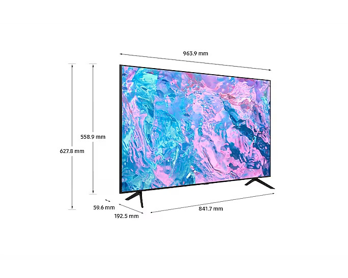 טלוויזיה חכמה Samsung דגם UE43CU7100 4K – תמונה 3