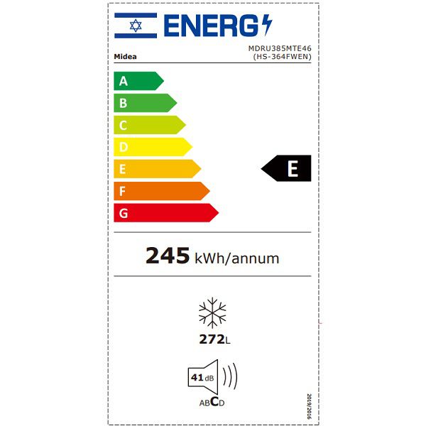 מקפיא 8 תאים Midea HS-364FWEN No Frost בנפח 281 ליטר מידאה נירוסטה מוברשת - יבואן רשמי | משלוח מהיר – תמונה 4