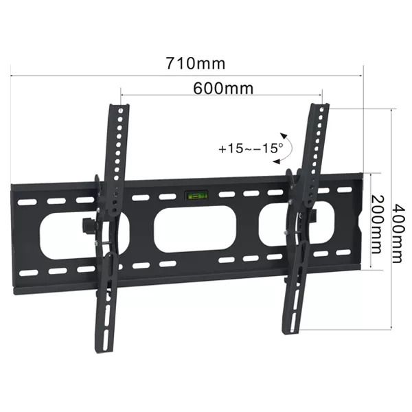 מתקן תליה לטלוויזיה Audio Line PLB700T מבית אודיו ליין למסך 37-75 אינץ' נשיאת 60 ק"ג עם הטיית זווית | משלוח מהיר – תמונה 2