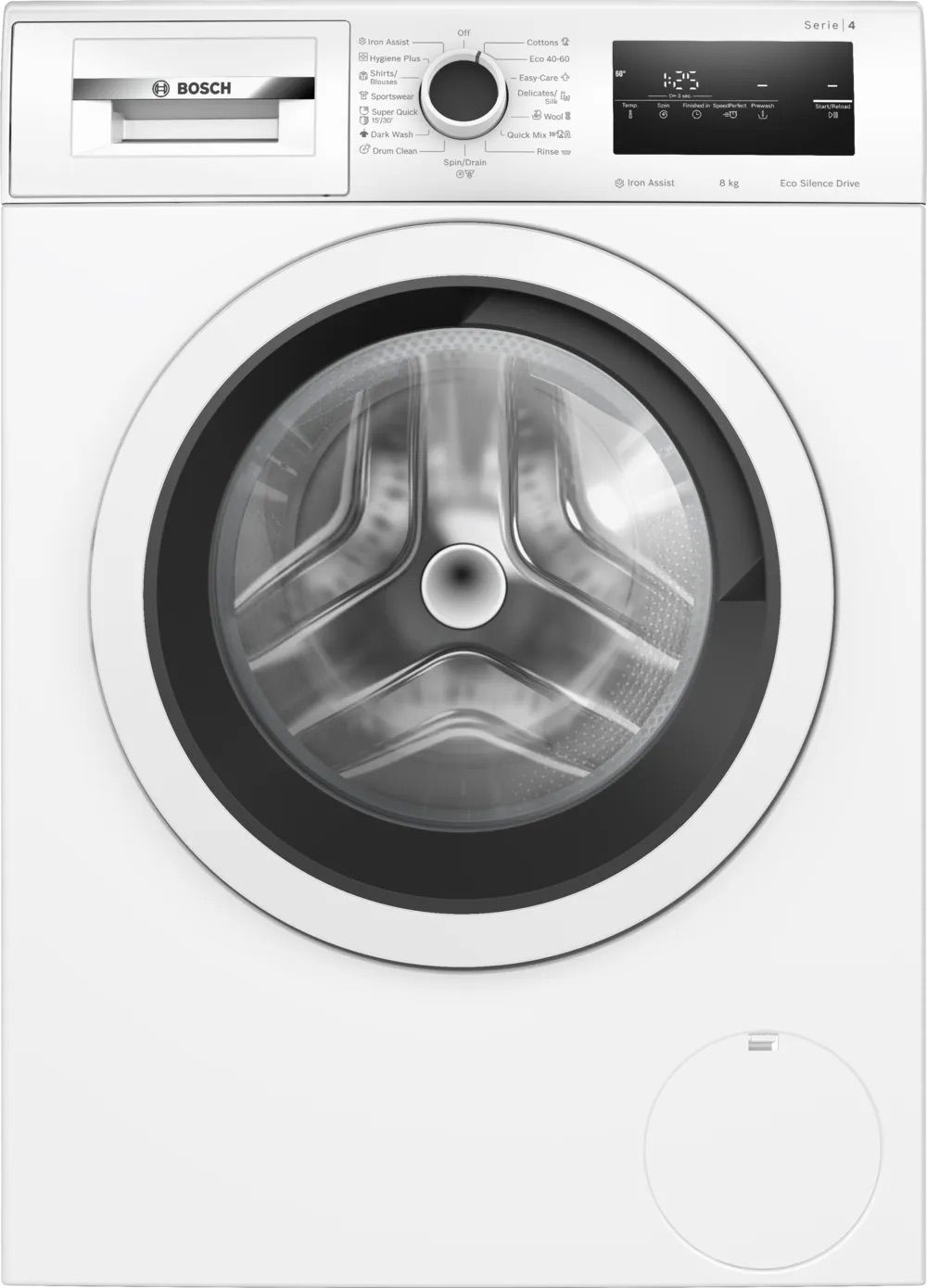 מכונת כביסה 8 ק״ג Bosch WAN24170BY Serie 4 – שקטה, חסכונית וניקיון יומי מושלם