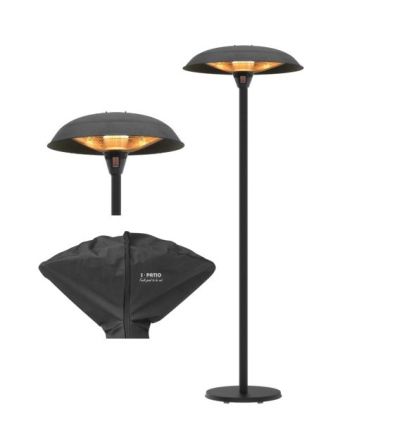פטריית חימום חשמלית S.PATIO מעוצבת על עמוד 1200W/1800W/3000W צבע לבן