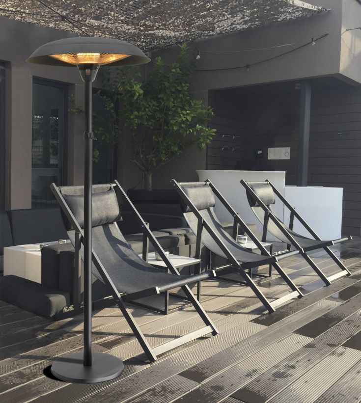 פטריית חימום חשמלית S.PATIO מעוצבת על עמוד 1200W/1800W/3000W צבע לבן – תמונה 5