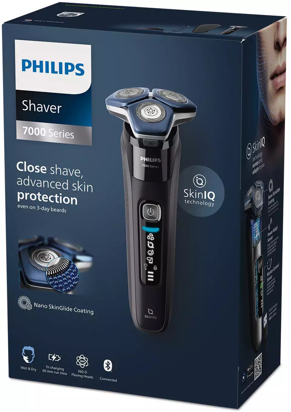 מכונת גילוח נטענת Philips S7886/35 – גילוח רטוב ויבש עם SkinIQ | יבואן רשמי-משלוח מהיר – תמונה 4