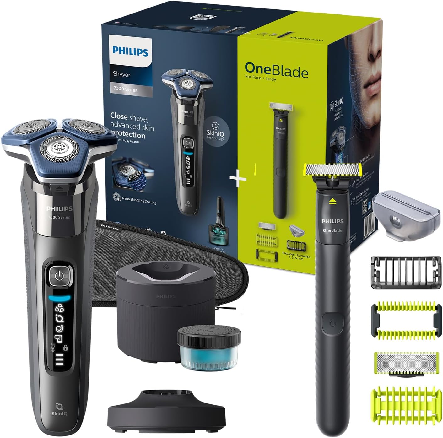 מכונת גילוח Philips S7887/78 – גילוח רטוב ויבש עם SkinIQ וקפסולת ניקוי | יבואן רשמי-משלוח מהיר – תמונה 6