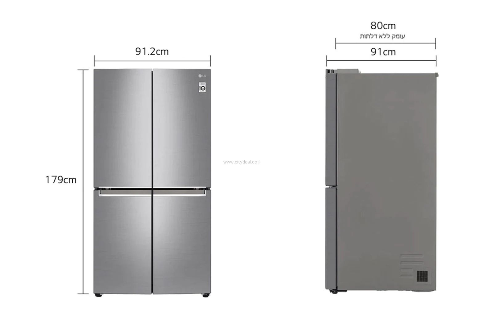 מקרר 4 דלתות LG דגם GR-B919S יבואן רשמי – תמונה 7