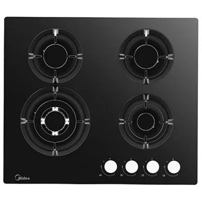 כיריים גז MIDEA 60GH503B – רוחב 60 ס״מ עם 4 להבות וזכוכית שחורה | יבואן רשמי-משלוח מהיר – תמונה 2