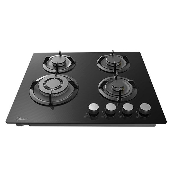 כיריים גז MIDEA 60GH503B – רוחב 60 ס״מ עם 4 להבות וזכוכית שחורה | יבואן רשמי-משלוח מהיר