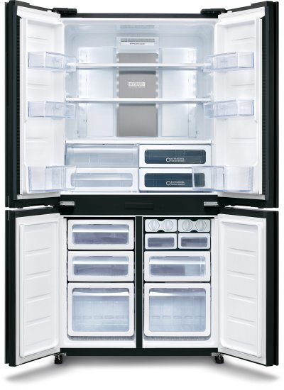 Sharp SJ-FERN87V-SL – מקרר 4 דלתות 608 ליטר נירוסטה מושחרת עם מקפיא תחתון | יבואן רשמי-משלוח מהיר – תמונה 2
