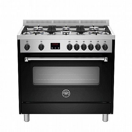 תנור משולב כיריים 90 ס"מ Bertazzoni דגם AMS96D61BNE19 יבואן רשמי - שחור מט