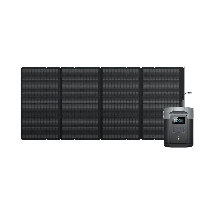 קיט סולארי ECOFLOW תחנת כוח DELTA2MAX + פאנל סולארי מתקפל 400W - הספק כולל 2.4kW – תמונה 3