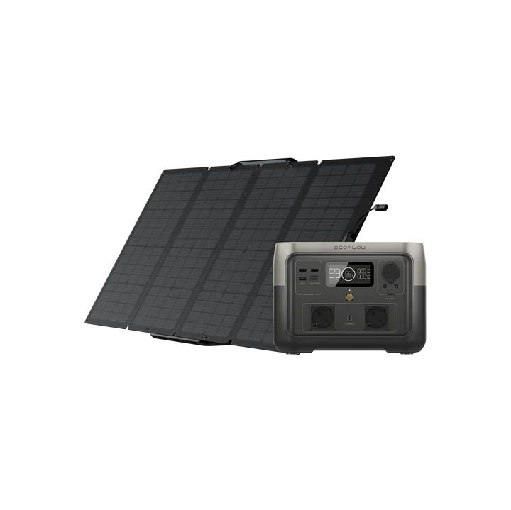 קיט תחנת כוח ניידת ECOFLOW RIVER 2 MAX + פאנל סולארי 160W מתקפל נייד | יבואן רשמי-משלוח מהיר -ניתן לאיסוף