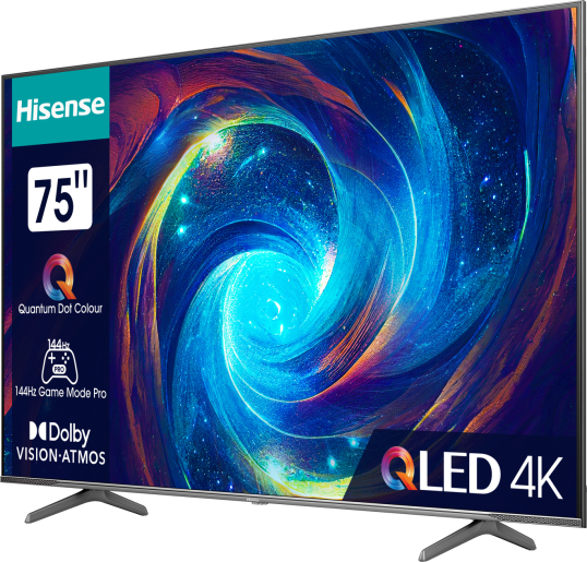 טלוויזיה חכמה 75 אינץ' HISENSE דגם 75E7KQ PRO QLED 4K יבואן רשמי – תמונה 3