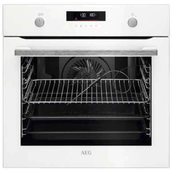 תנור בנוי פירוליטי 71 ליטר AEG BPE255636W זכוכית לבנה יבואן רשמי