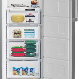 מקפיא 7 מגירות Beko RFNE292L31WNP כסף 250 ליטר  | יבואן רשמי שנתיים אחריות