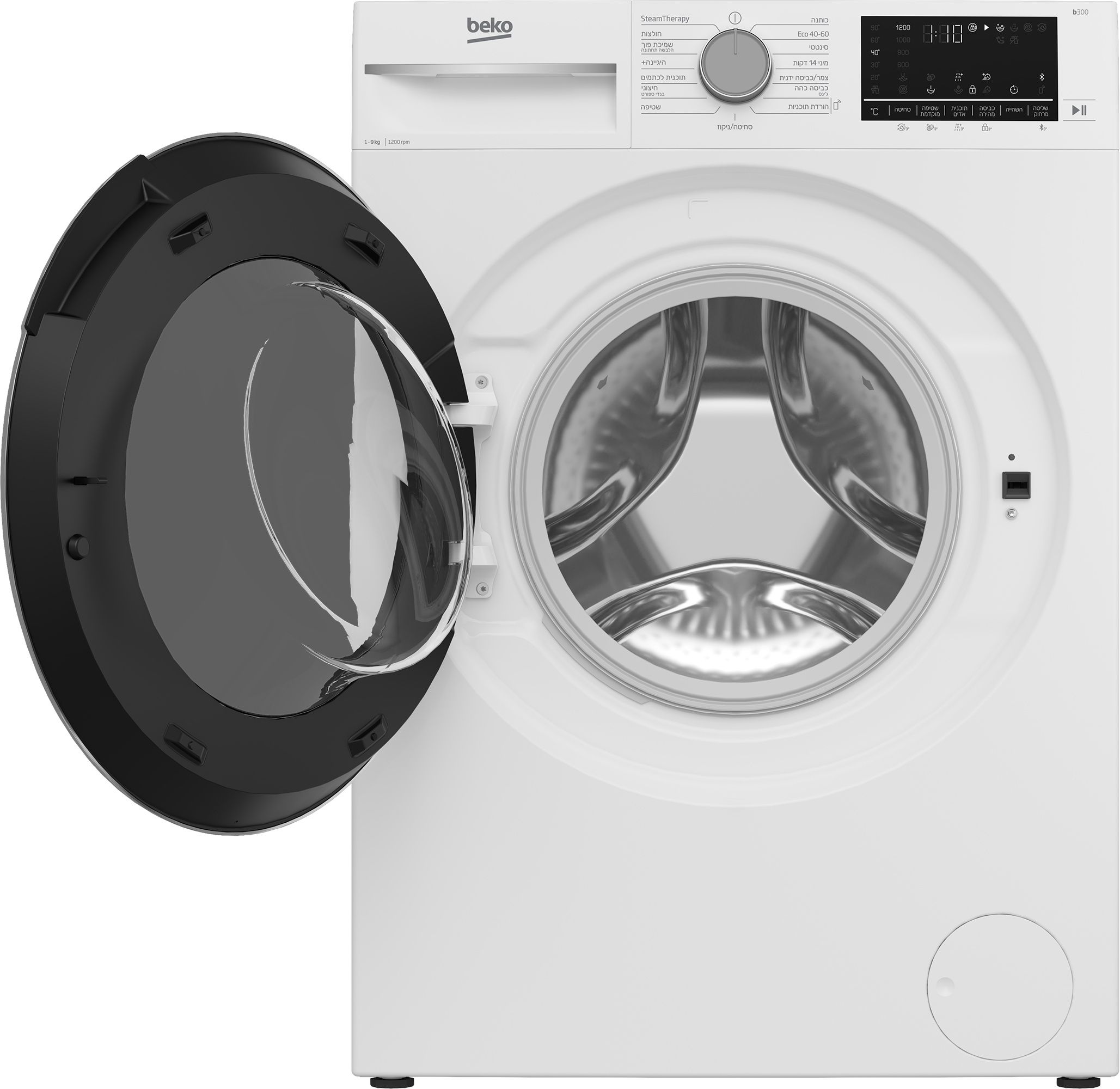 מכונת כביסה 9 קילו Beko CM9120BI לבן | יבואן רשמי שנתיים אחריות – תמונה 3