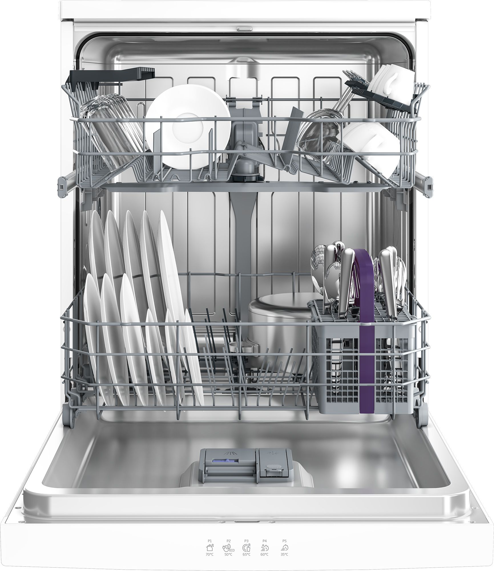 מדיח כלים Beko BDFN15423W לבן - 14 מערכות כלים | יבואן רשמי שנתיים אחריות – תמונה 4