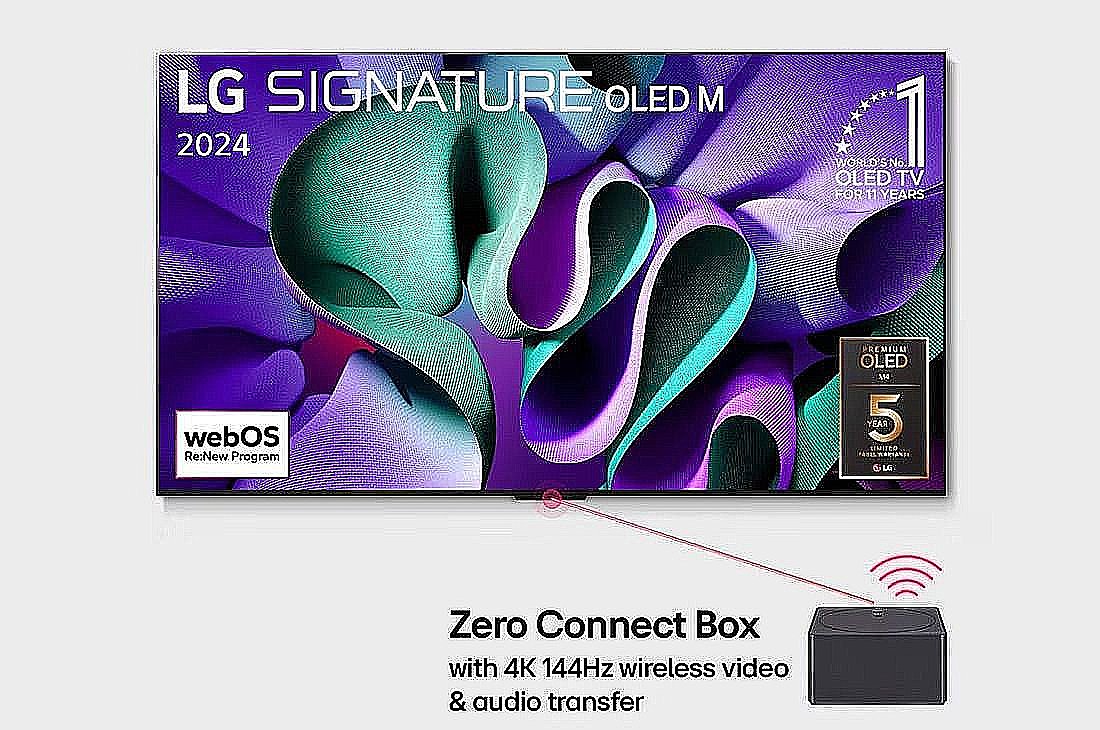 טלוויזיית LG OLED83M46LA SIGNATURE M4 – מסך OLED אלחוטי 83 אינץ׳ עם Zero Connect | יבואן רשמי