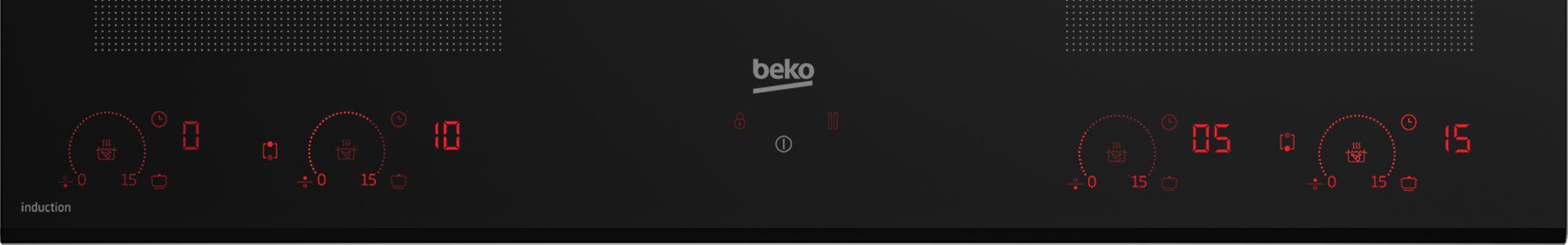 כיריים אינדוקציה Beko HII88810NT שחור - 8 אזורי בישול יבואן רשמי – תמונה 3