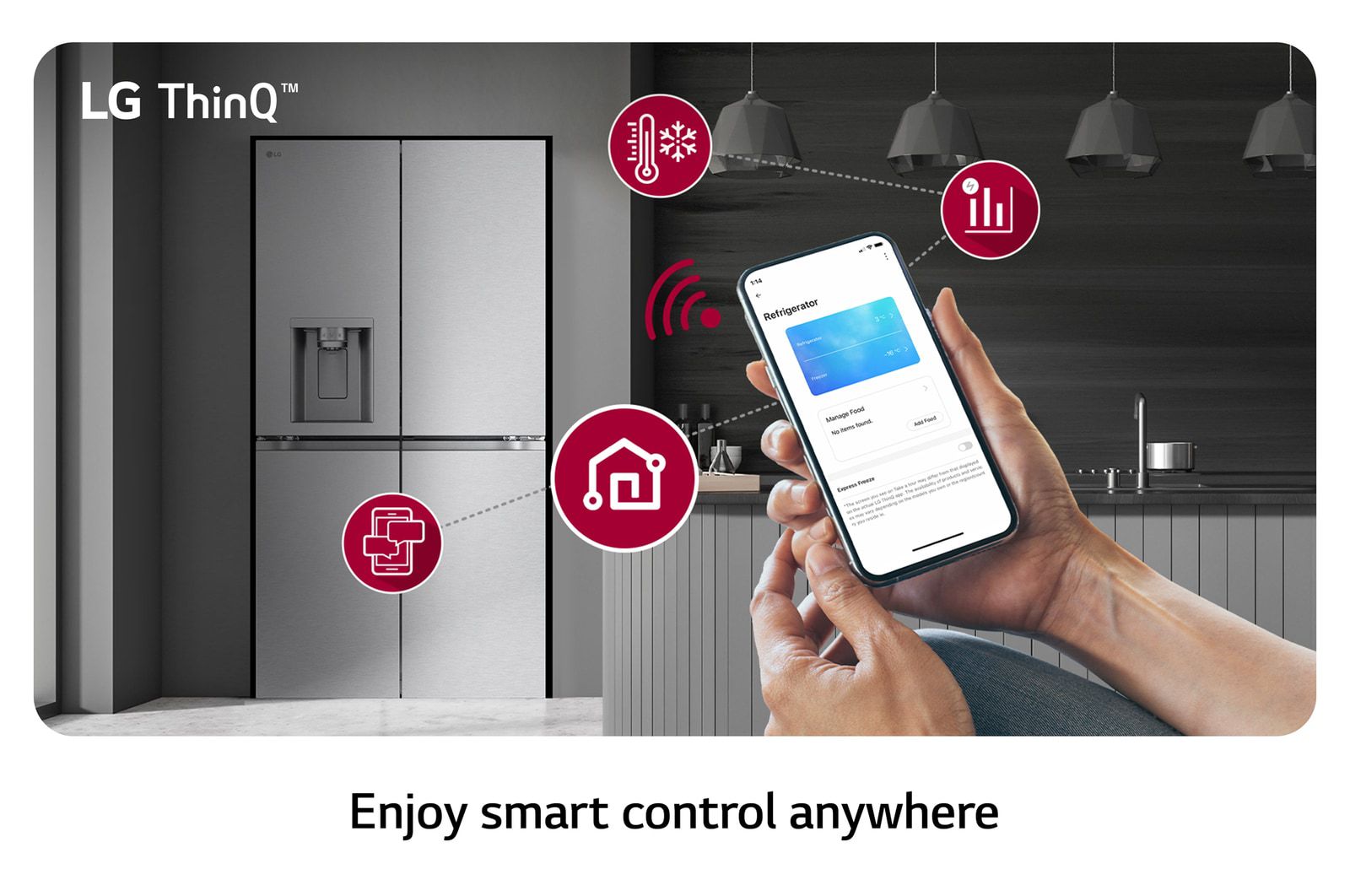 מקרר 4 דלתות מקפיא תחתון 638 ליטר LG GMJ960 נירוסטה | – תמונה 6