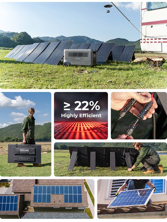 פאנל סולארי מתקפל מוקשח ZENDURE 200W – טעינה סולארית ניידת עם יעילות גבוהה ועמידות IP67 | יבואן רשמי-משלוח מהיר – תמונה 4