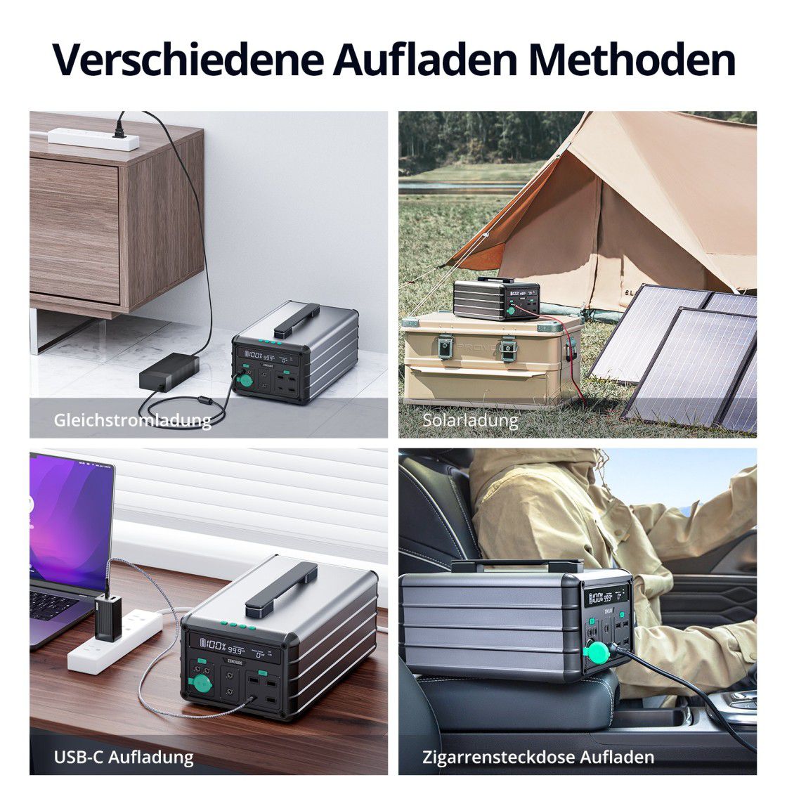 קיט סולארי ZENDURE - תחנת כח SUPERBASE 1000 + פאנל סולארי מתקפל 200W – תמונה 2