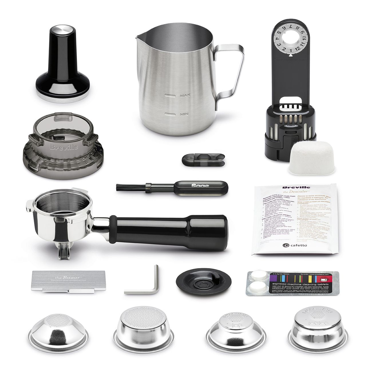 Breville Barista Pro BES878 – מכונת אספרסו ביתית עם מטחנה מובנית וחימום מיידי ThermoJet נירוסטה מושחרת | יבואן רשמי – תמונה 2
