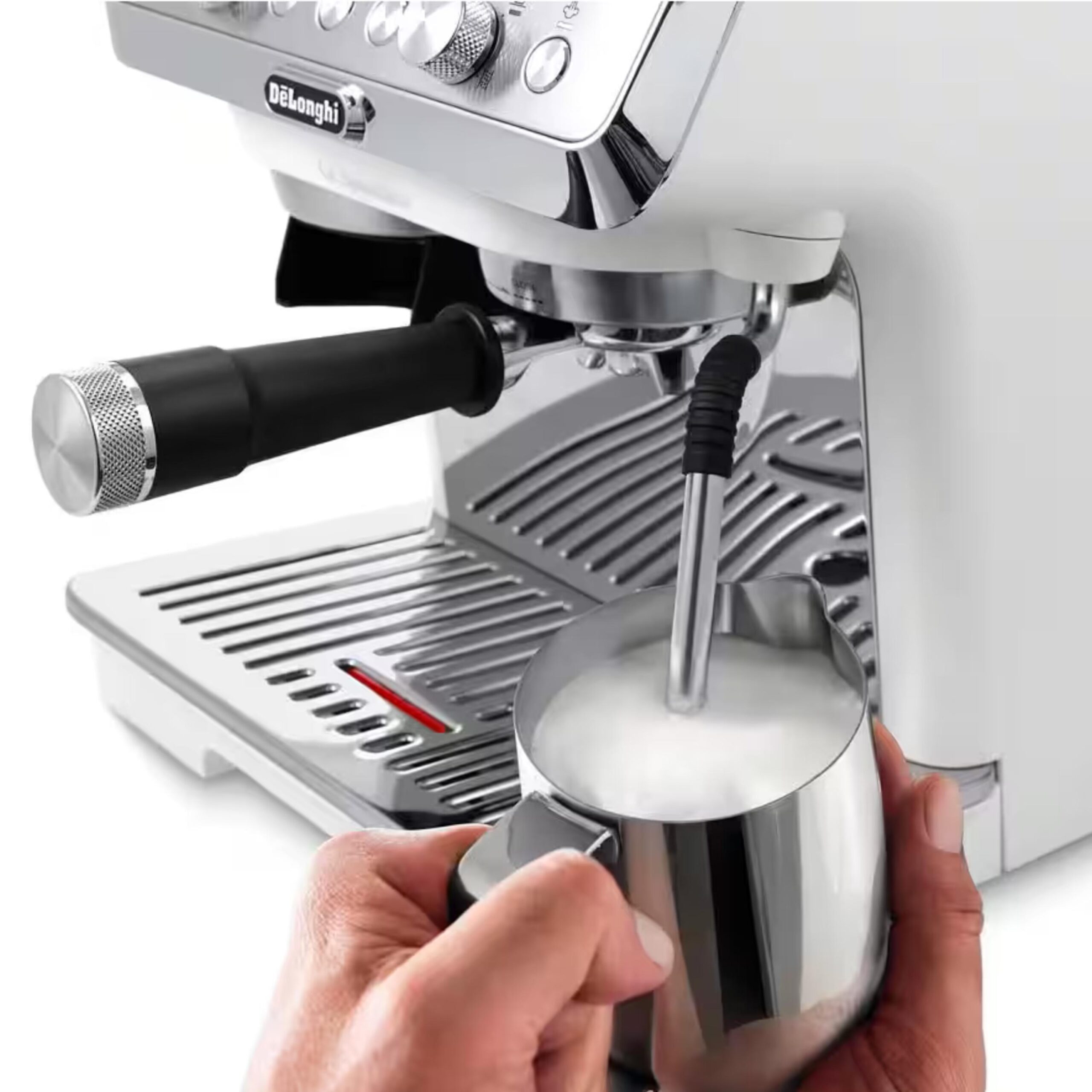 מכונת קפה ידנית DeLonghi EC9155.W La Specialista Arte – בריסטה ביתית לבנה עם מטחנה מובנית | יבואן רשמי-משלוח מהיר – תמונה 2