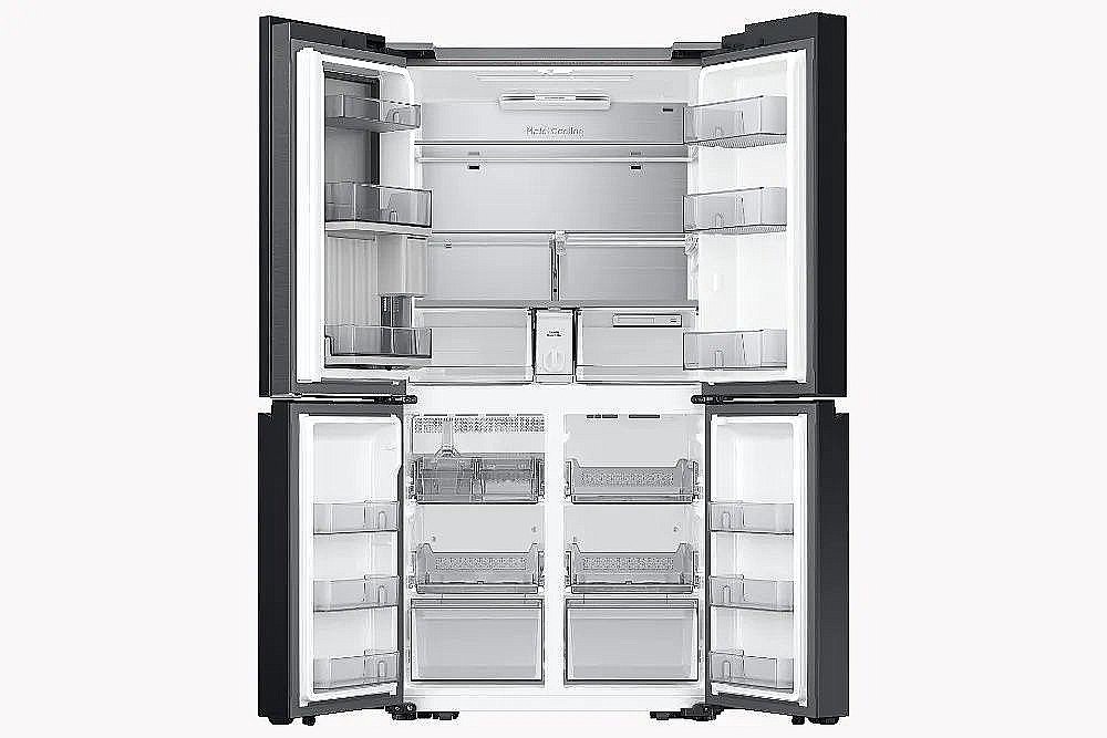 מקרר 4 דלתות מקפיא תחתון 852 ליטר Samsung RF88DB9623BK BESPOKE זכוכית שחורה - יבואן רשמי